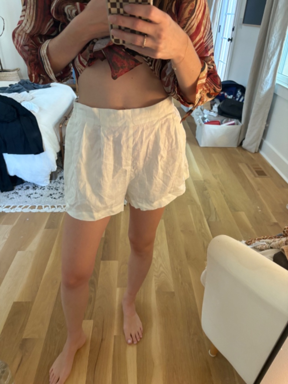 Faithfull the Brand Mirelle Mini Shorts - White